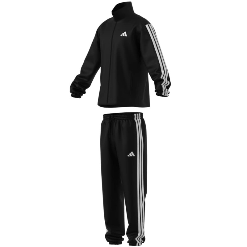 Adidas 3 Stripes Dokuma Siyah Erkek Eşofman Takımı - 13