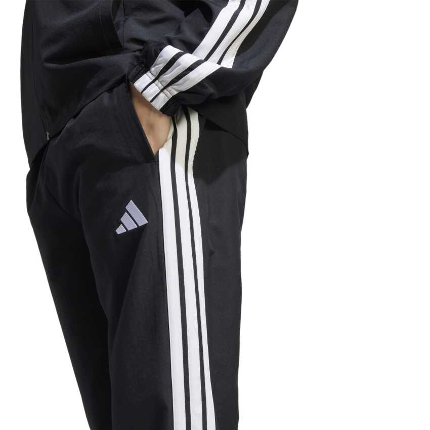 Adidas 3 Stripes Dokuma Siyah Erkek Eşofman Takımı - 5