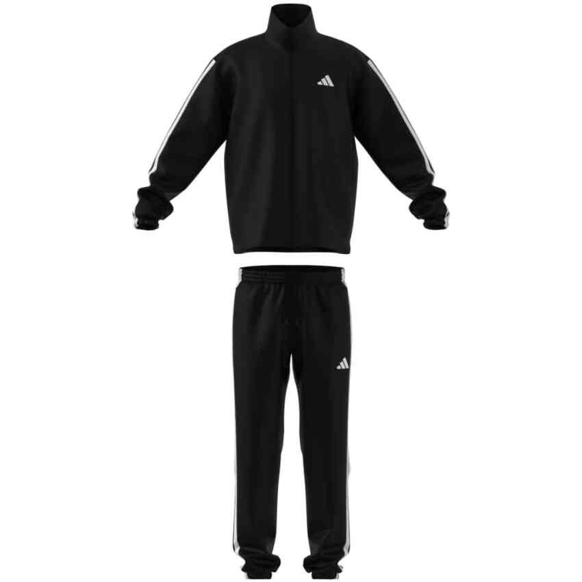 Adidas 3 Stripes Dokuma Siyah Erkek Eşofman Takımı - 16