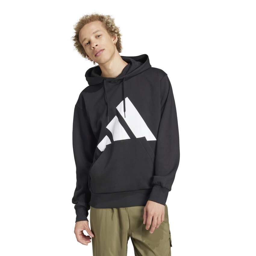 Adidas Big Logo Fleece Siyah Erkek Sweatshirt - 1