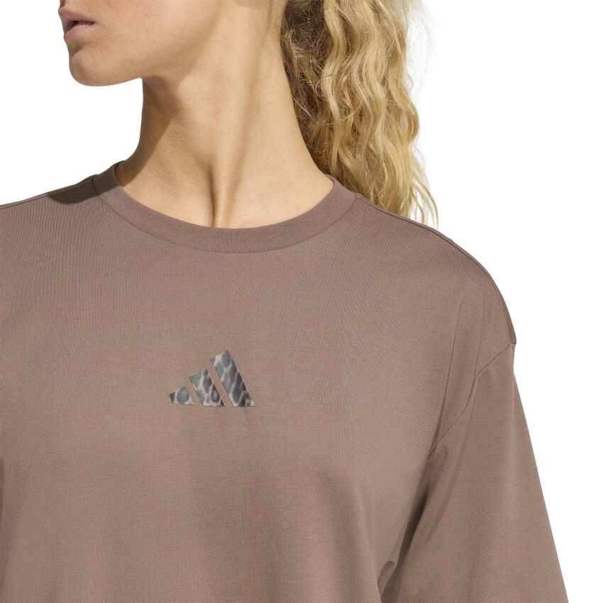 Adidas Climacool Animal Training Graphic Kahverengi Kadın Tshirt - 4