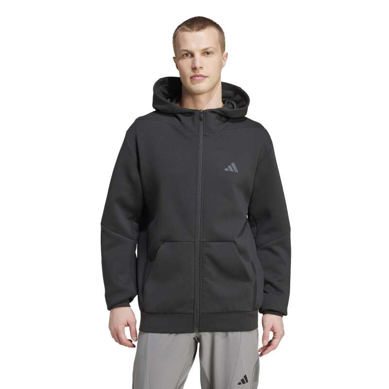 Adidas Designed for Training Full-Zip Siyah Erkek Sweatshirt - Adidas