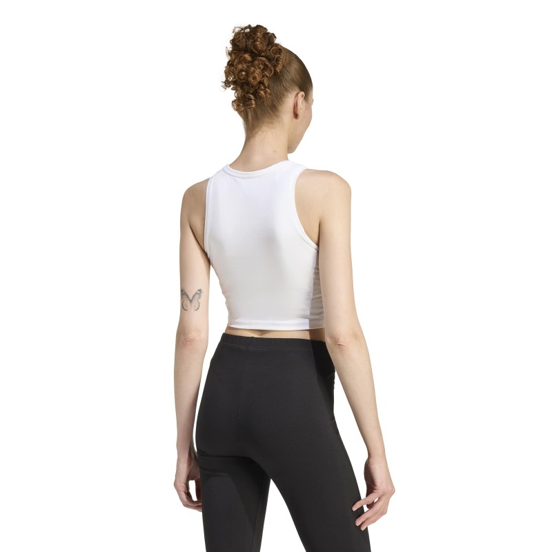Adidas Essentials 3-Stripes Dolgulu Beyaz Kadın Atlet - Adidas (1)