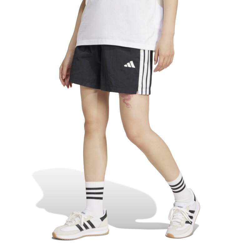 Adidas Essentials 3-Stripes Lifestyle Woven Siyah Kadın Şort - Adidas