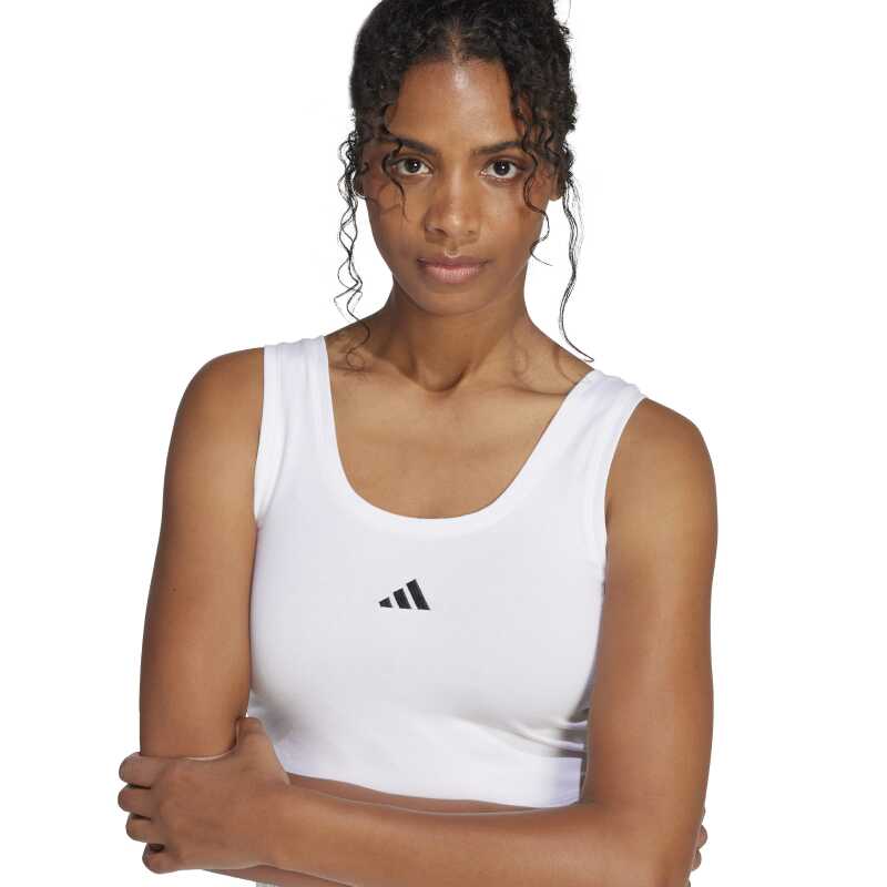Adidas Essentials Small Logo Cotton Lifestyle Beyaz Kadın Tshirt - 5