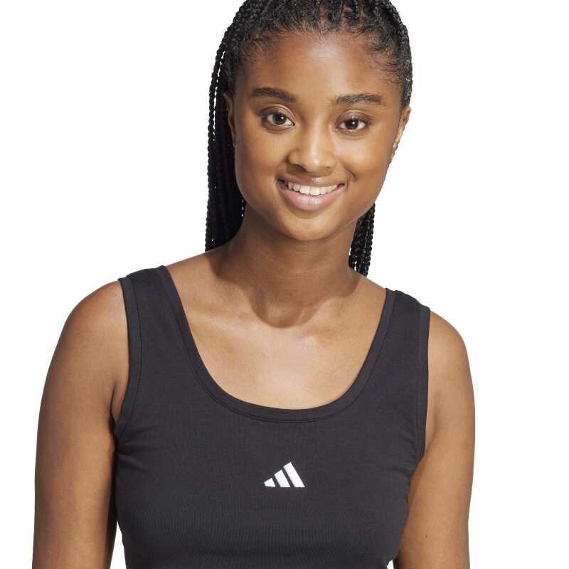 Adidas Essentials Small Logo Cotton Lifestyle Siyah Kadın Tshirt - 4
