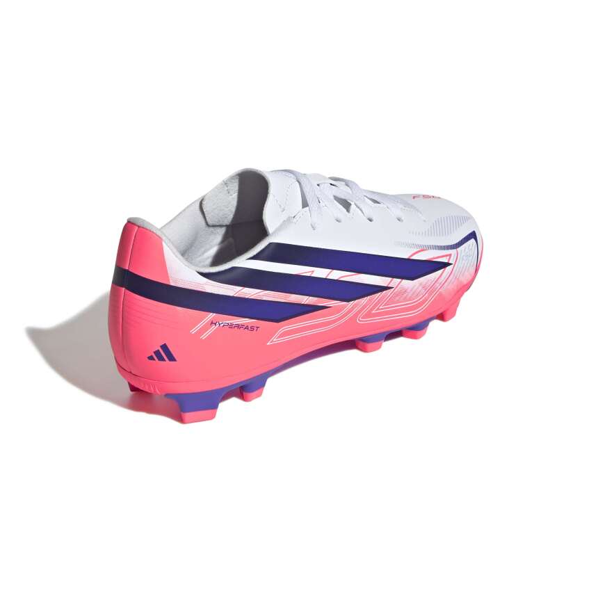Adidas F50 Hyperfast Club Fg/Mg J Beyaz Çocuk Krampon - 4