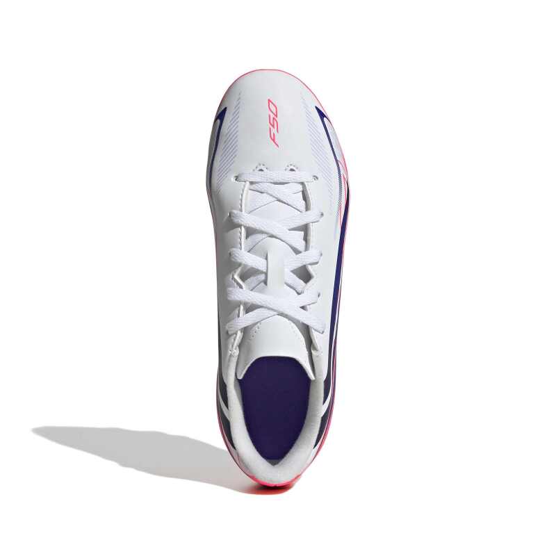 Adidas F50 Hyperfast Club Fg/Mg J Beyaz Çocuk Krampon - 5