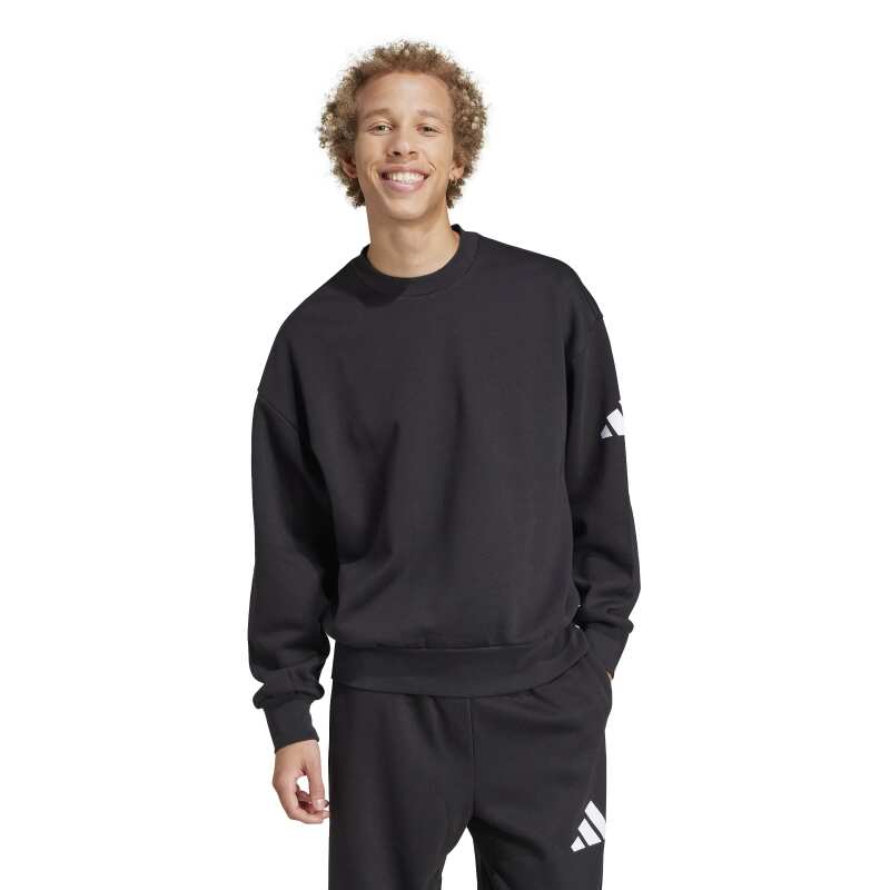Adidas Felpa Girocollo Essentials Loose Siyah Erkek Sweatshirt - Adidas