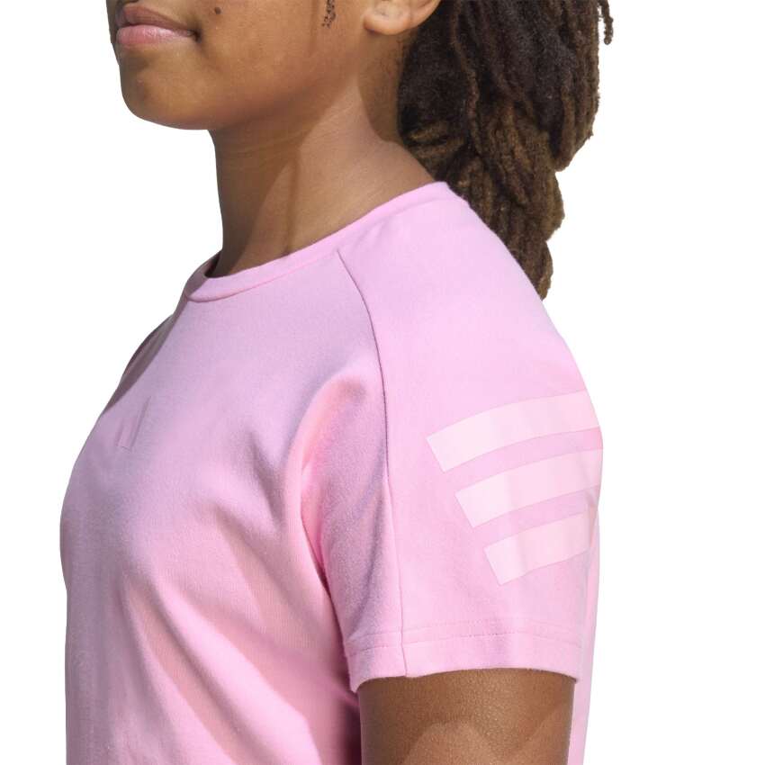 Adidas Future Icons 3-Stripes Pembe Çocuk Tshirt - 5