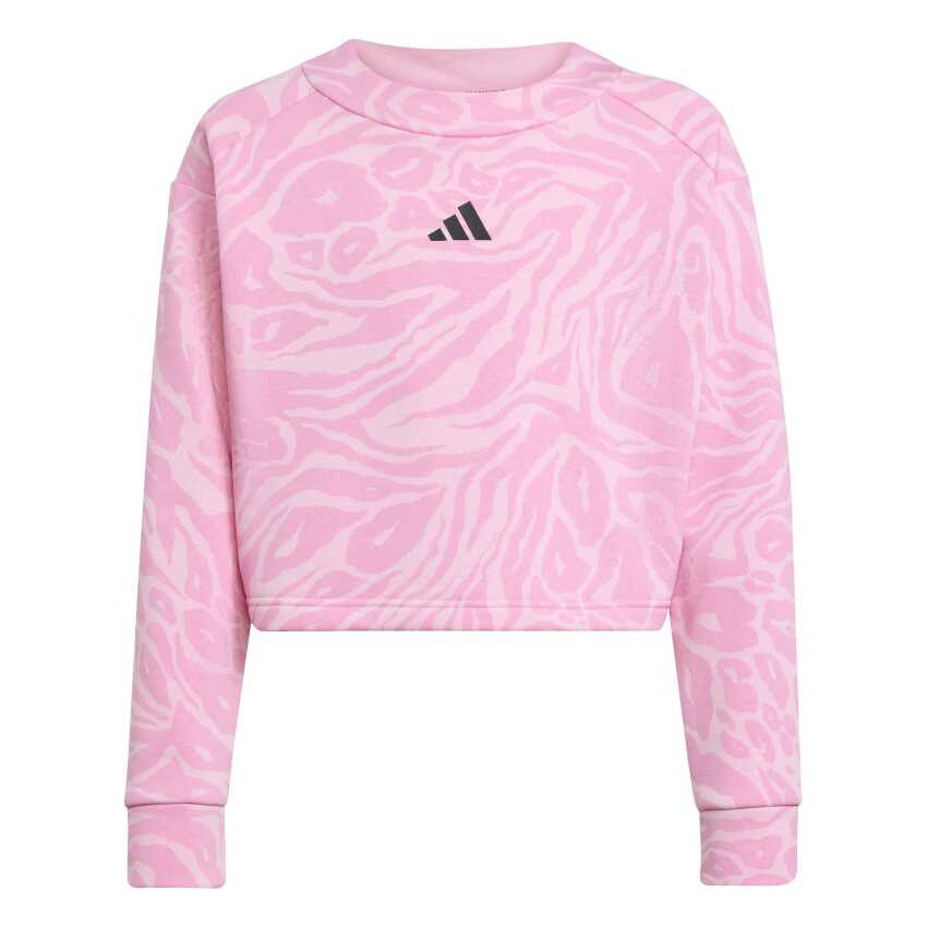 Adidas Future Icons Cropped Pembe Çocuk Sweatshirt - 4