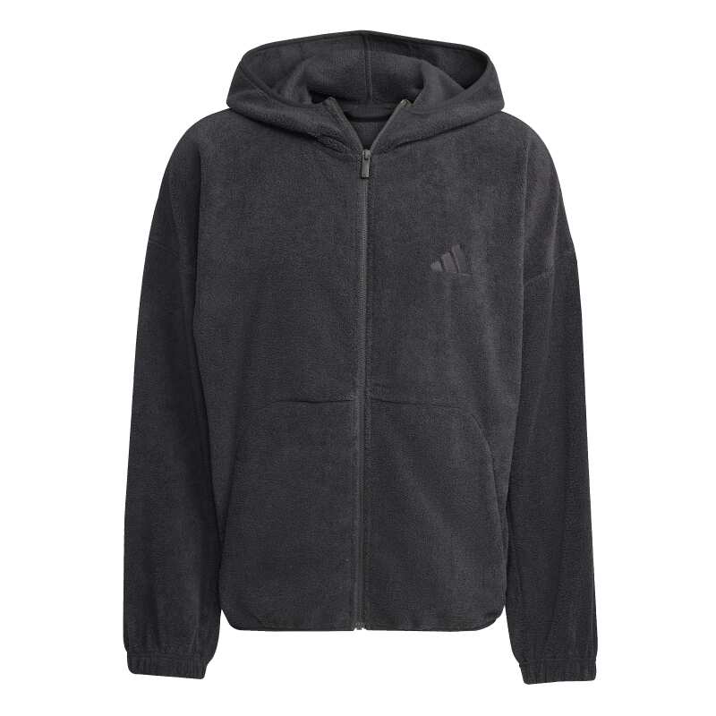 Adidas Future Icons Small Logo Low Pile Fleece Full-Zip Siyah Erkek Sweatshirt - 4