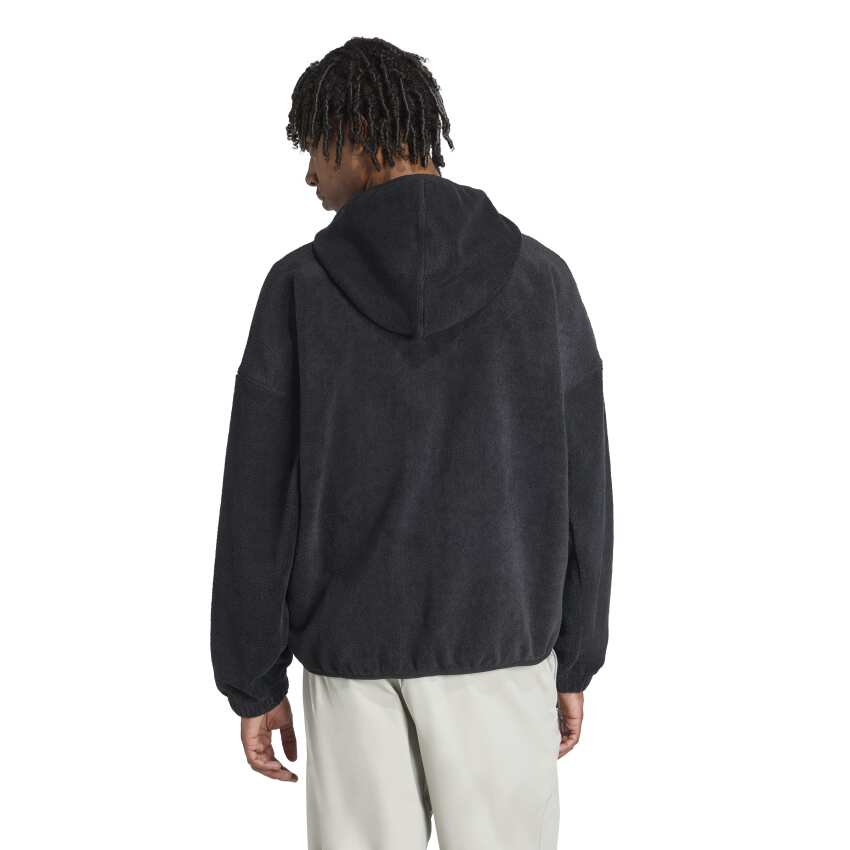 Adidas Future Icons Small Logo Low Pile Fleece Full-Zip Siyah Erkek Sweatshirt - 2