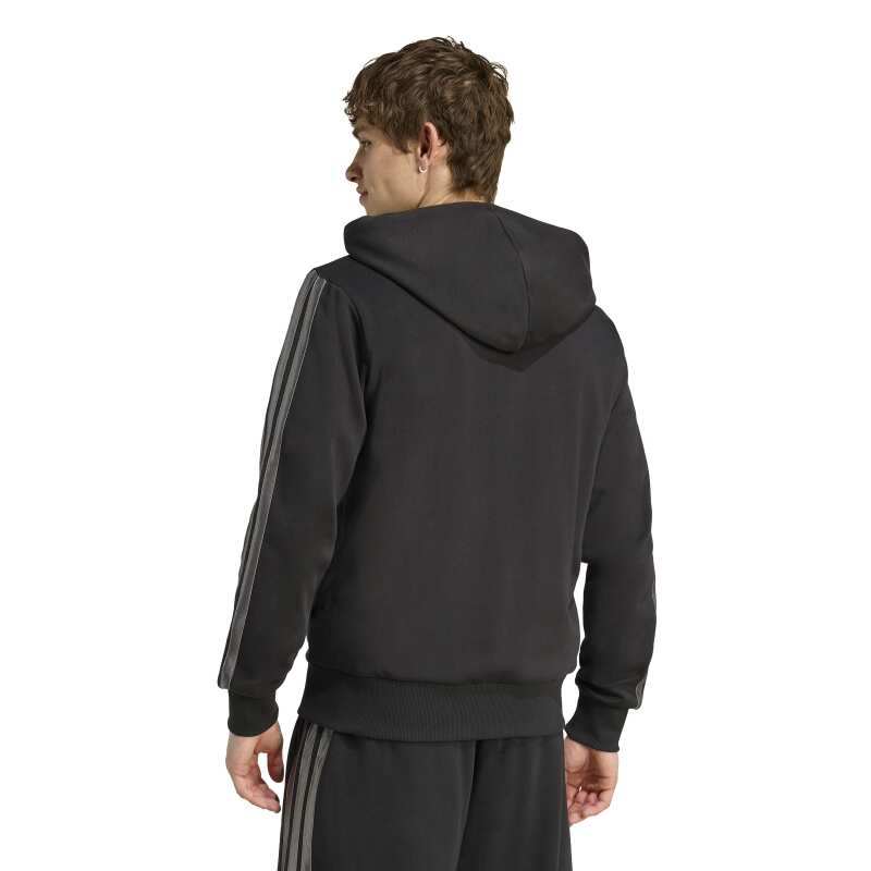Adidas Holiday 3-Stripes Full-Zip Siyah Erkek Sweatshirt - Adidas (1)