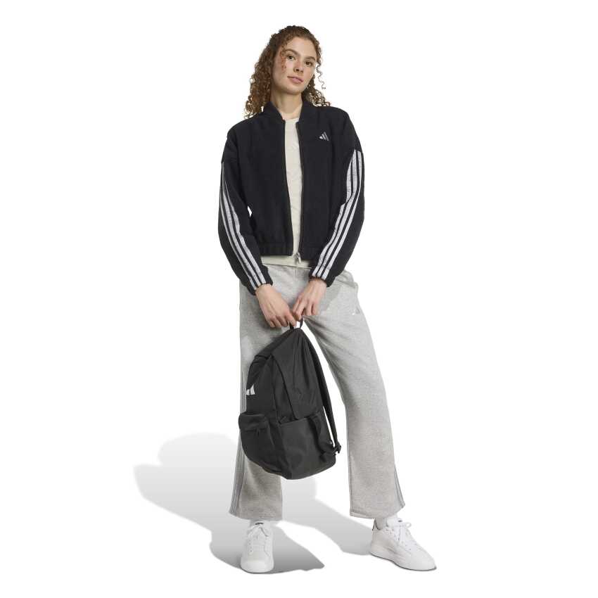 Adidas Holiday High Pile Fleece Full-Zip Siyah Kadın Sweatshirt - 4
