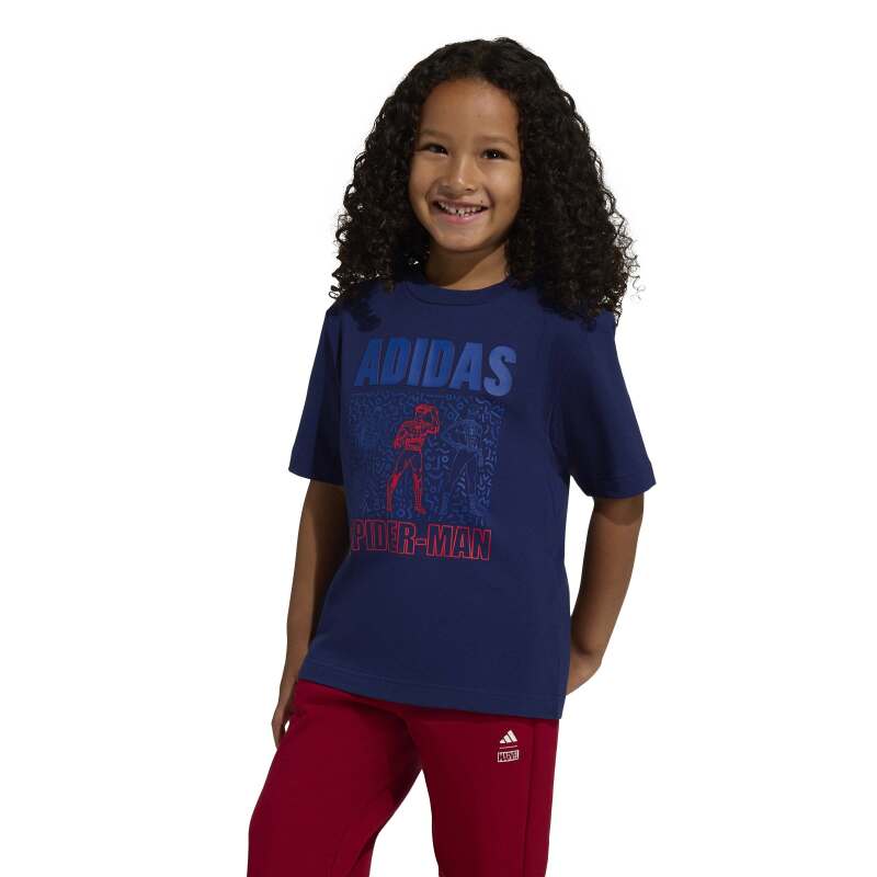 Adidas Marvel Spider-Man Lacivert Çocuk Tshirt - Adidas