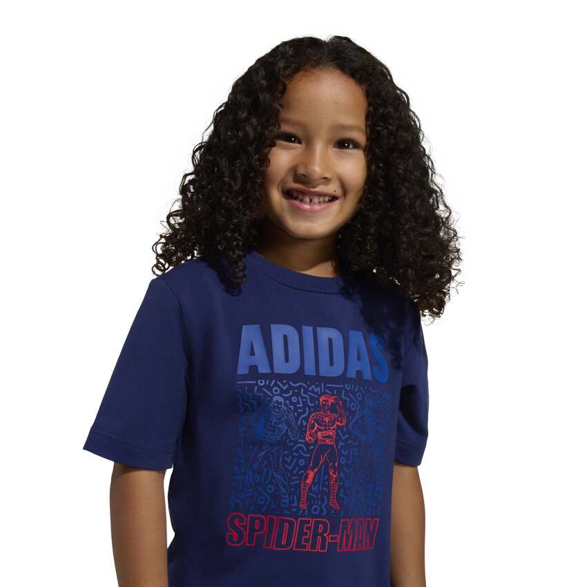 Adidas Marvel Spider-Man Lacivert Çocuk Tshirt - 4