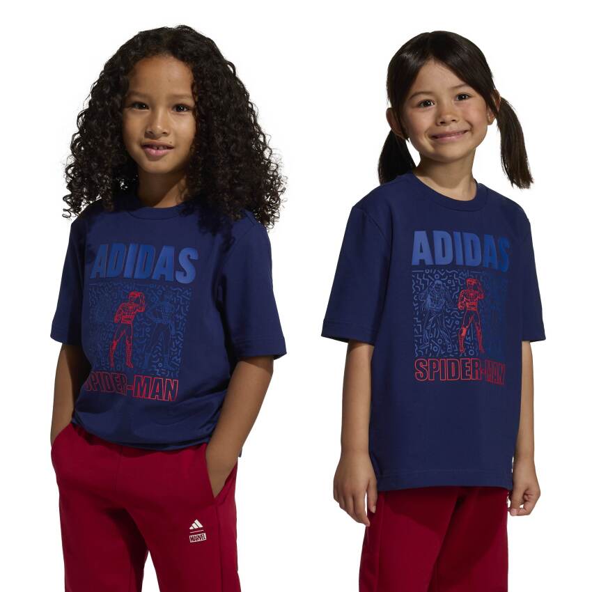 Adidas Marvel Spider-Man Lacivert Çocuk Tshirt - 7