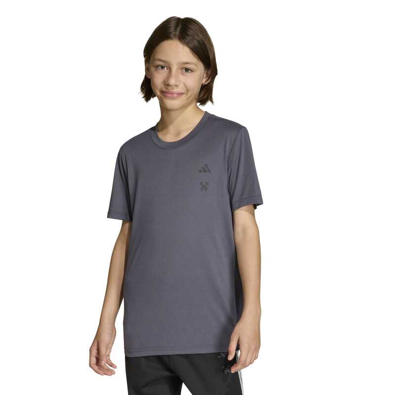 Adidas Minecraft Training Antrasit Çocuk Tshirt 