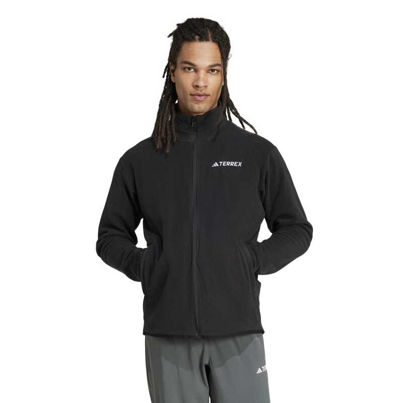 Adidas Multi Essentials Full-Zip Fleece Fermuarlı Siyah Erkek Polar - Adidas