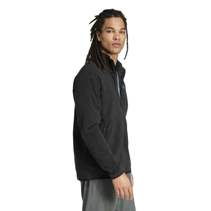 Adidas Multi Essentials Full-Zip Fleece Fermuarlı Siyah Erkek Polar - 4