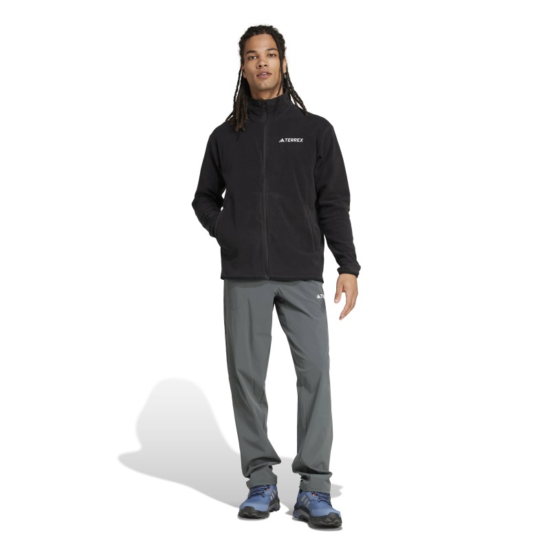 Adidas Multi Essentials Full-Zip Fleece Fermuarlı Siyah Erkek Polar - 5