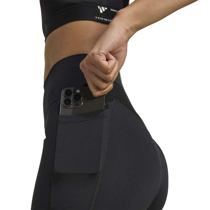 Adidas Optime Essentials Ön Dikişsiz 7/9 Siyah Kadın Tayt - 5