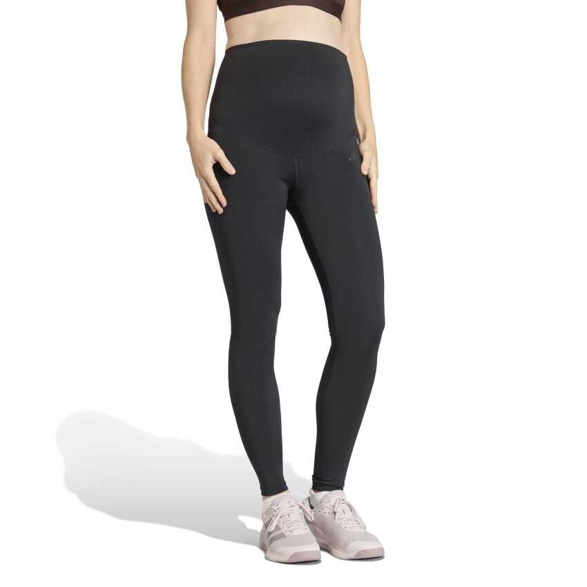 Adidas Optime Essentials Workout Tam Boy Hamile Siyah Kadın Tayt - 1