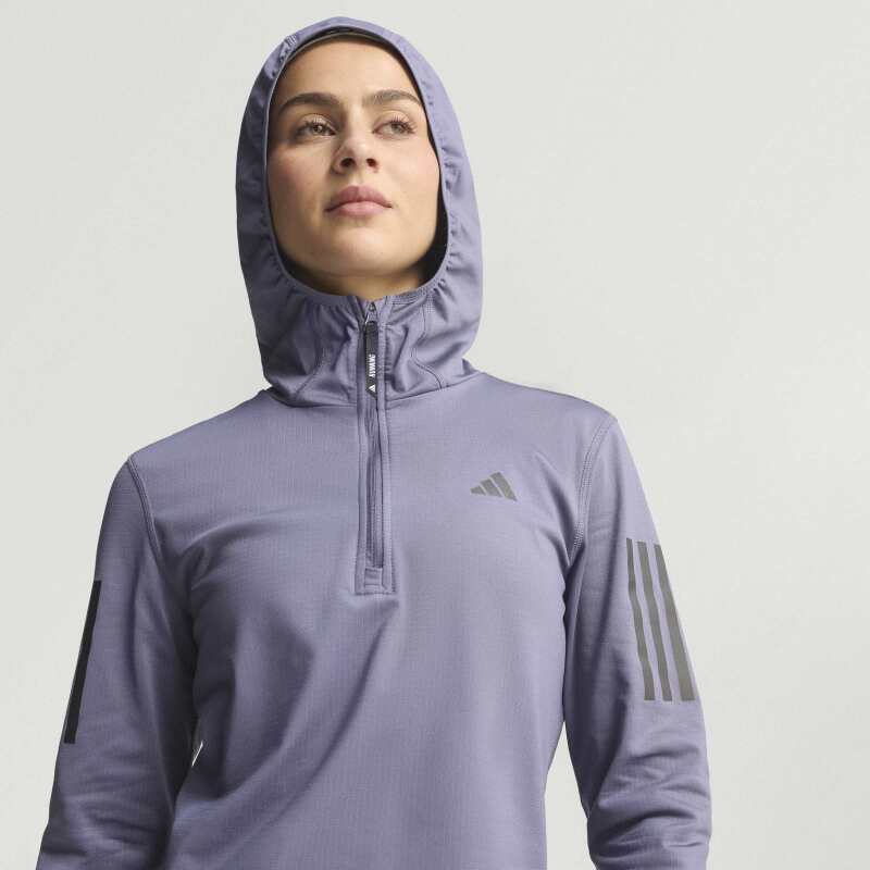 Adidas Own The Run Winterized Half-Zip Mor Kadın Sweatshirt - 5
