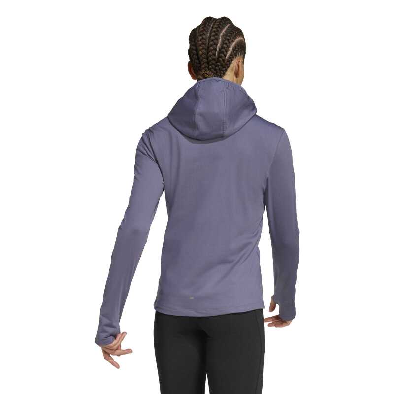Adidas Own The Run Winterized Half-Zip Mor Kadın Sweatshirt - Adidas (1)