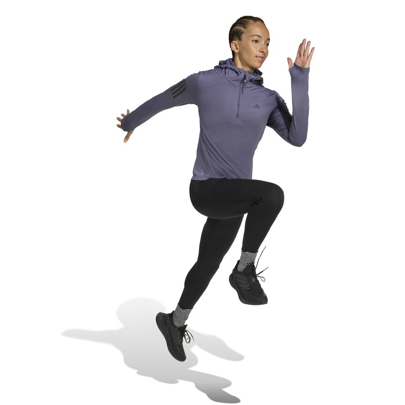 Adidas Own The Run Winterized Half-Zip Mor Kadın Sweatshirt - 14