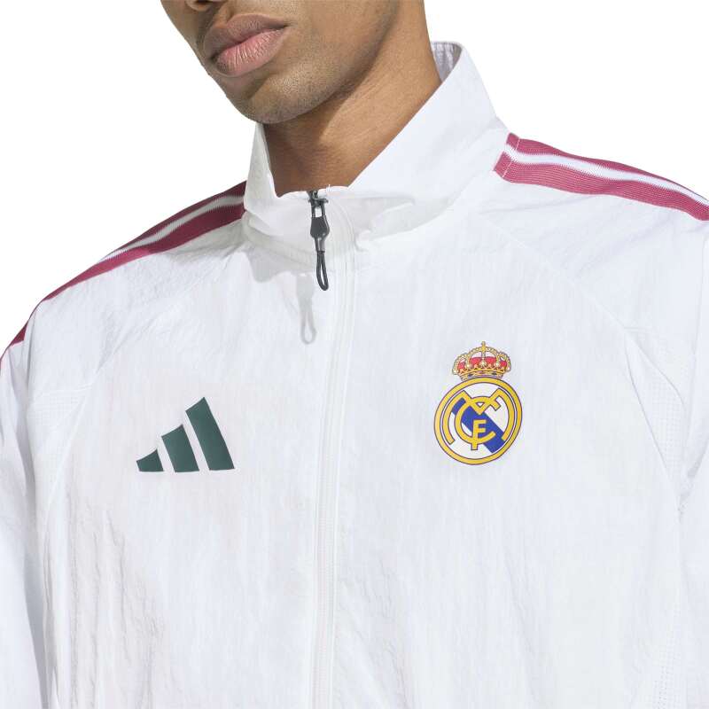 Adidas Real Madrid Home Anthem Beyaz Erkek Eşofman Üstü - 5