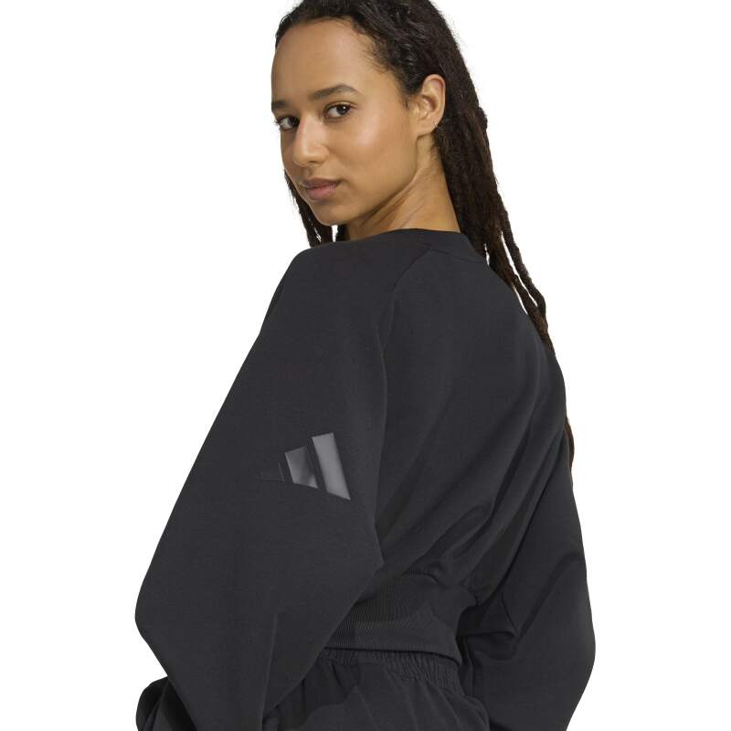 Adidas Soft Lux Bol Siyah Kadın Sweatshirt - 4
