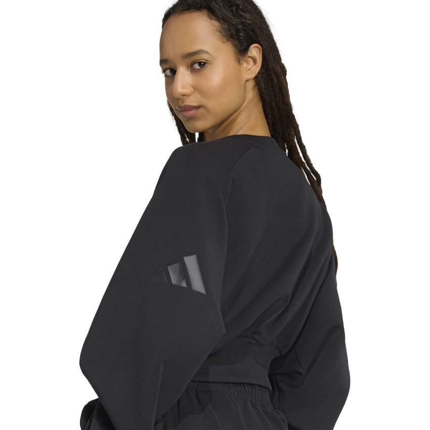 Adidas Soft Lux Bol Siyah Kadın Sweatshirt - 4