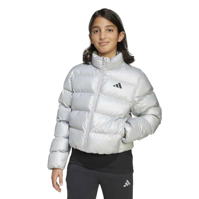 Adidas Synthetic Down Glam Gri Çocuk Mont - Adidas