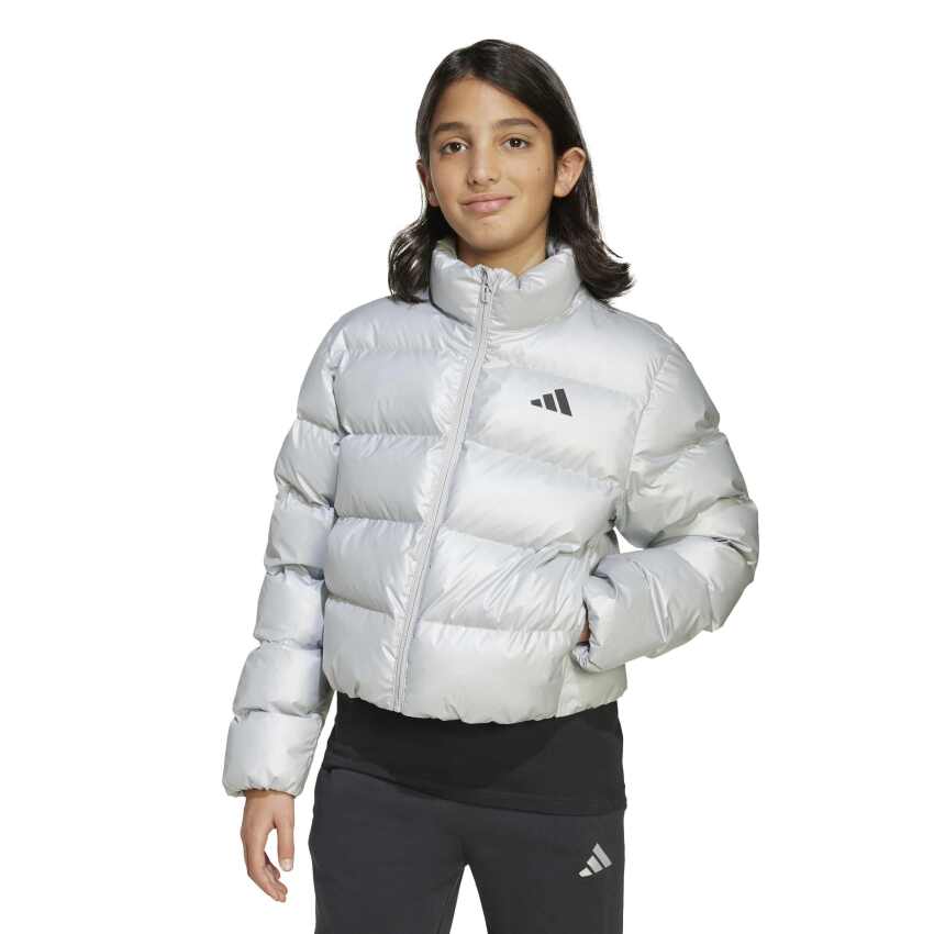 Adidas Synthetic Down Glam Gri Çocuk Mont - 1