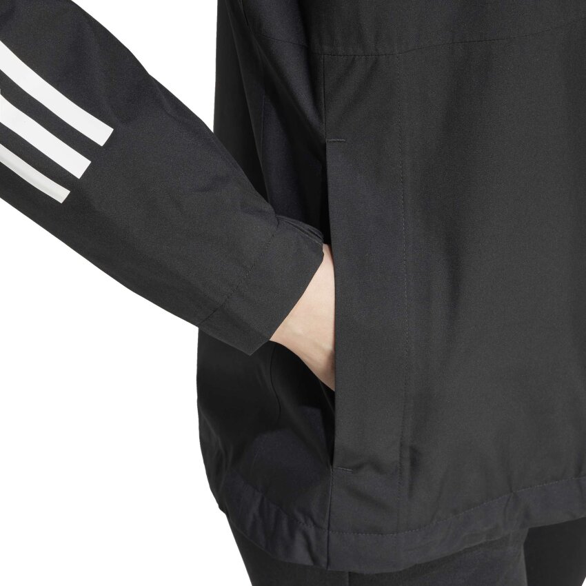Adidas Essentials 3-Stripes RAIN.RDY Siyah Kadın Mont - 6