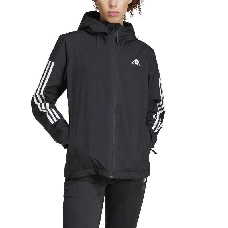 Adidas Essentials 3-Stripes RAIN.RDY Siyah Kadın Mont - Adidas (1)