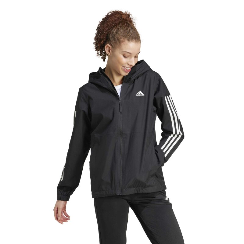 Adidas Essentials 3-Stripes RAIN.RDY Siyah Kadın Mont - 4