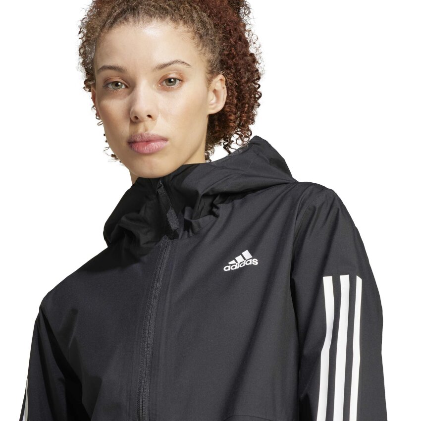 Adidas Essentials 3-Stripes RAIN.RDY Siyah Kadın Mont - 5