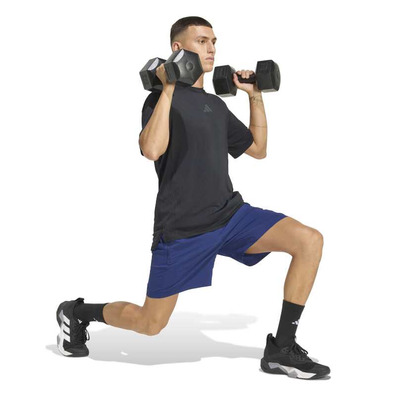 Adidas Workout Essentials Base Dokuma Mavi Erkek Şort - 3