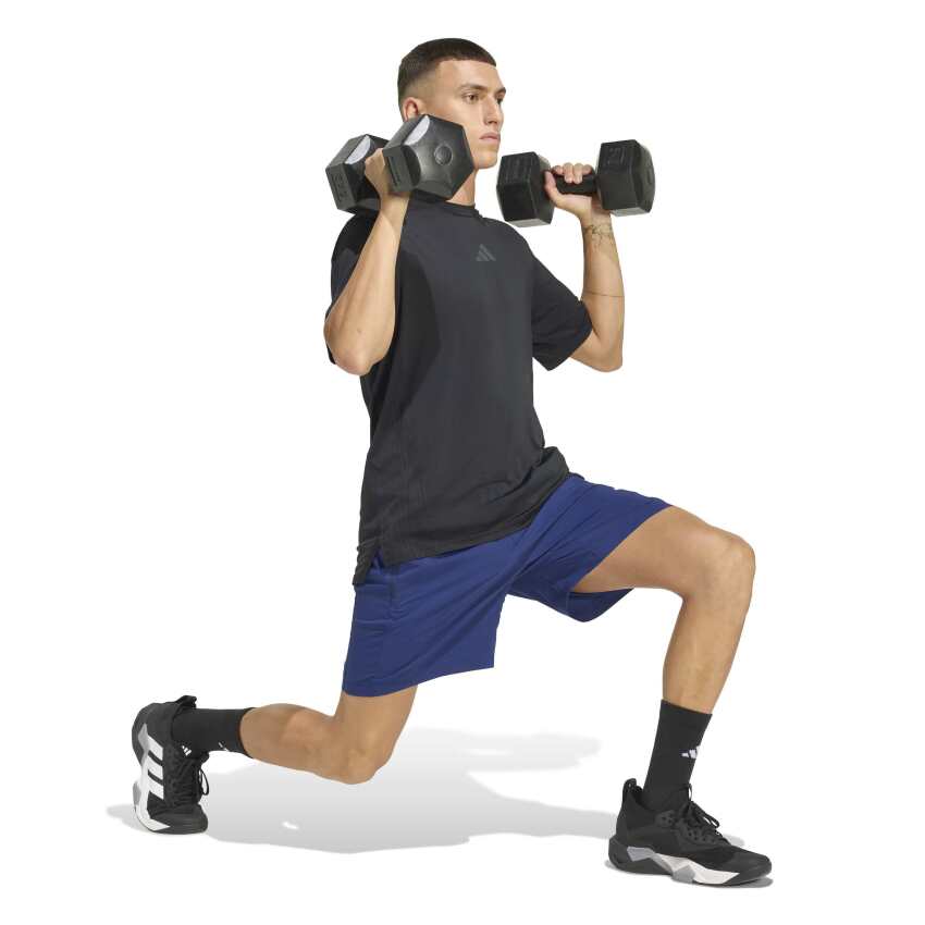 Adidas Workout Essentials Base Dokuma Mavi Erkek Şort - 3