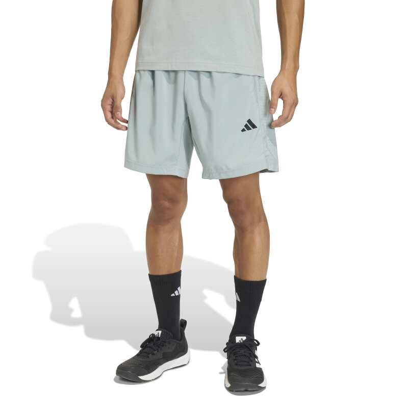 Adidas Workout Essentials Base Dokuma Yeşil Erkek Şort - Adidas