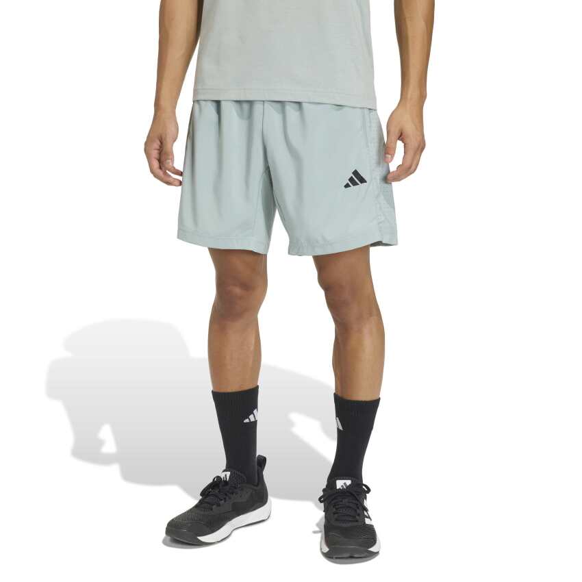 Adidas Workout Essentials Base Dokuma Yeşil Erkek Şort - 1