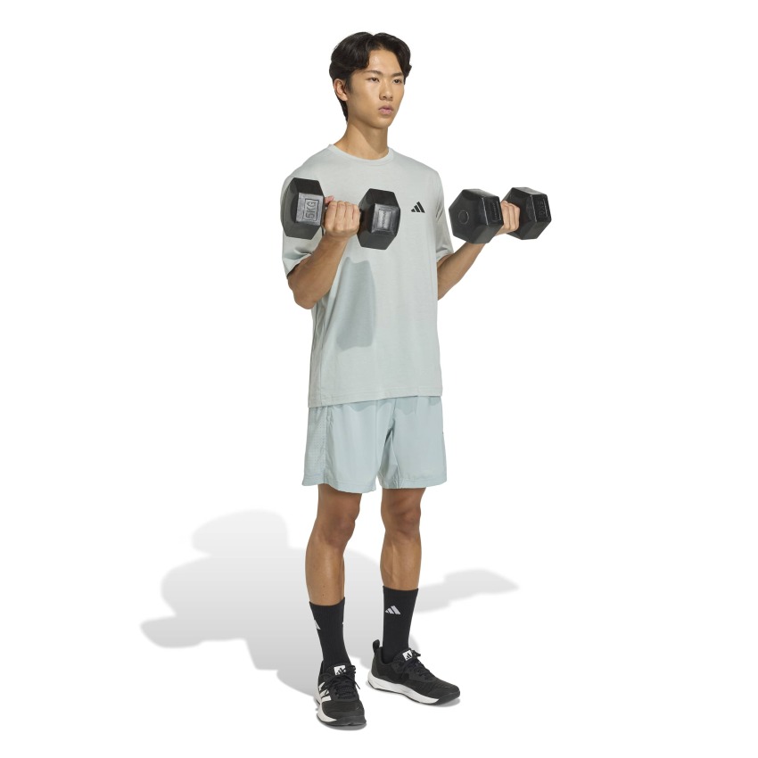 Adidas Workout Essentials Base Dokuma Yeşil Erkek Şort - 3