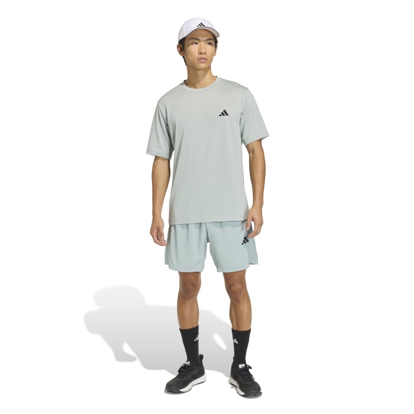 Adidas Workout Essentials Base Dokuma Yeşil Erkek Şort - 4