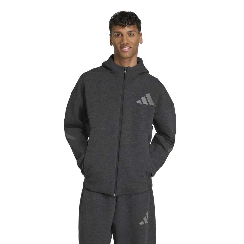 Adidas Z.N.E. Premium Full-Zip Siyah Erkek Sweatshirt - 1