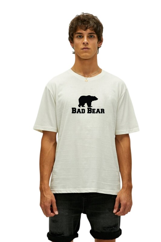 Bad Bear Muscle Basic T-Shirt Beyaz Erkek Tshirt - Bad Bear