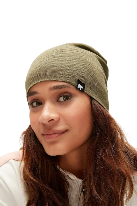 Bad Bear Simple II Beanie Unisex Haki Bere - 1