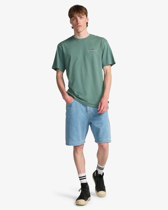 Billabong Secret Spot SS Yeşil Erkek Tshirt - 4